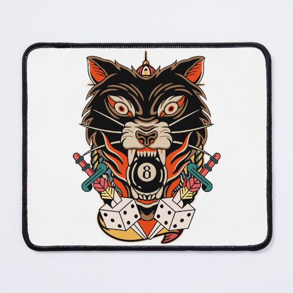 Item preview, Wolf 8 Ball Tattoo Street Art Design designed and sold by yuki-hana.