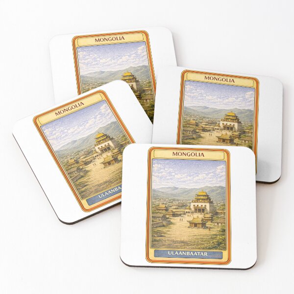Item preview, Vintage Ulaanbaatar Mongolia Travel Poster – Retro Souvenir Art designed and sold by CLOUTKULT.