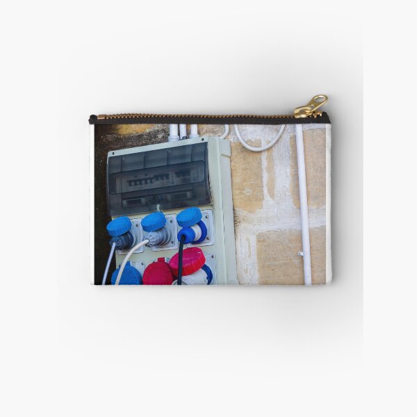 Item preview, Industrial Electrical Panel and Wiring Box Mounted on Outdoor Wall with Utility Sockets and Conduits designed and sold by Nmallia.
