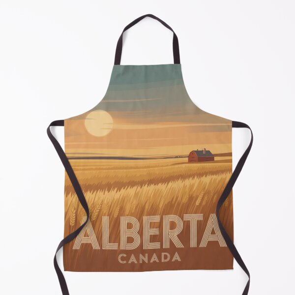 Item preview, Alberta Canada Prairie Sunset Vintage Travel Poster – Retro Wheat Field Art designed and sold by Timeless Design.
