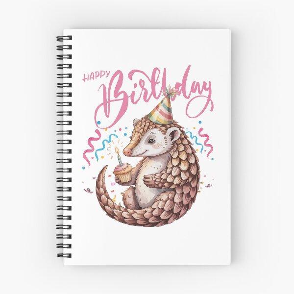 Item preview, Birthday Pangolin designed and sold by JessArty ⭐⭐⭐⭐⭐.
