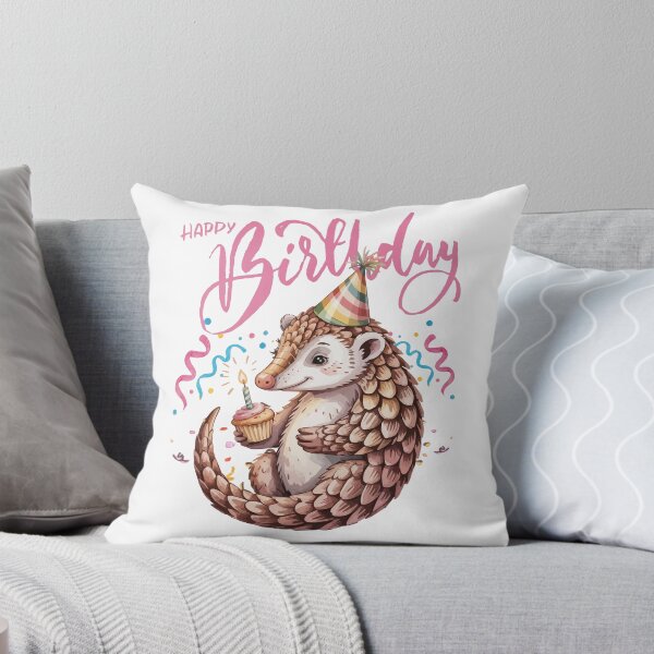 Item preview, Birthday Pangolin designed and sold by JessArty ⭐⭐⭐⭐⭐.