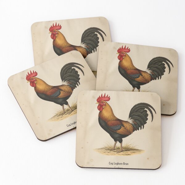 Item preview, Vintage Rooster Art Print – Brown Leghorn Cock Illustration – Antique French Country Decor – Farmhouse Bird Poster – Coq Leghorn Brun designed and sold by Jeeklsdotcom.