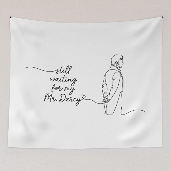 Item preview, Still Waiting For My Mr Darcy Romantic Line Art Pride And Prejudice designed and sold by Fenay Designs.