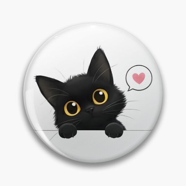 Item preview, Heart Eyed Black Kitten designed and sold by Ousuke ARTs.