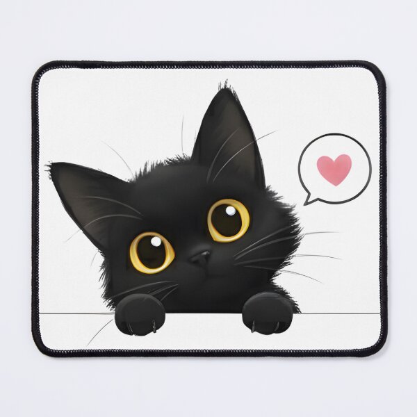 Item preview, Heart Eyed Black Kitten designed and sold by Ousuke ARTs.