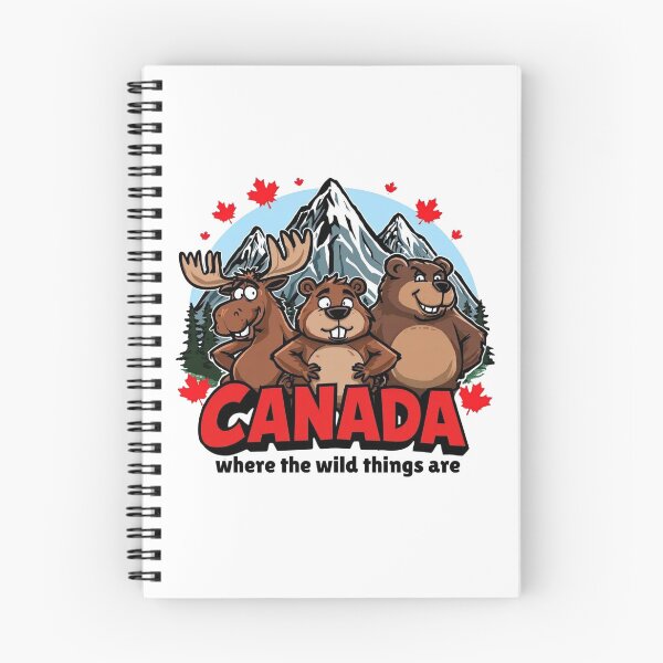 Aperçu de l'œuvre Animaux canadiens devant des montagnes créée et vendue par TLKStudio.