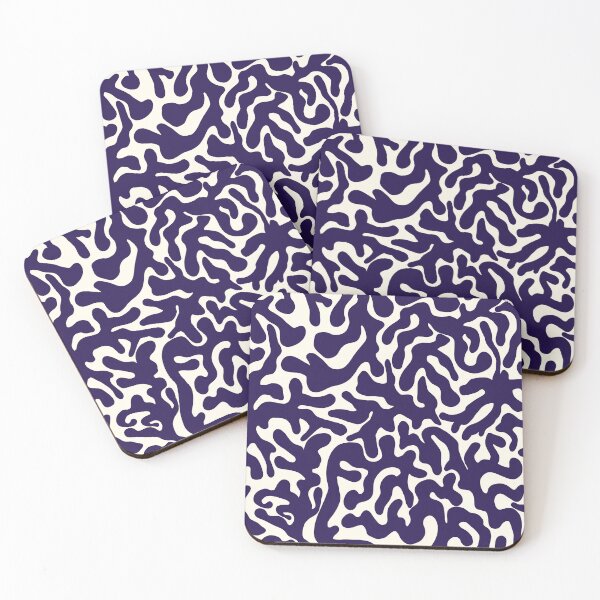 Item preview, Purple Violet Organic Shapes Camouflage Abstract Pattern designed and sold by artievarudzite.