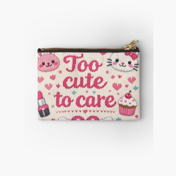 Item preview, Too cute to care Kawaii knitting pattern design designed and sold by Mauswohn.