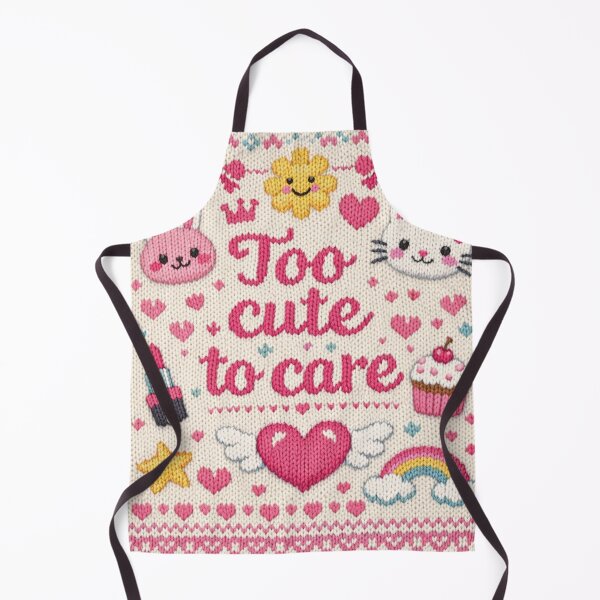 Item preview, Too cute to care Kawaii knitting pattern design designed and sold by Mauswohn.