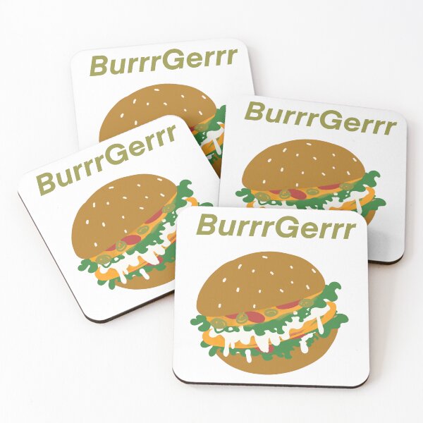 Item preview,  Burrrgerrr Funny Burger Art – Cute Food Meme Aesthetic Illustration designed and sold by SoftlyStillBy-Nithya.