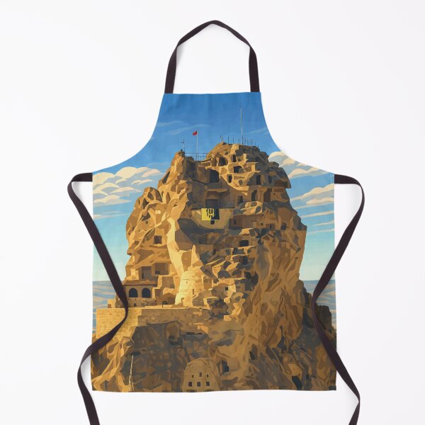 Item preview, Rock Fortress in Cappadocia – Ancient Turkey Landscape Illustration designed and sold by darekkocurek.