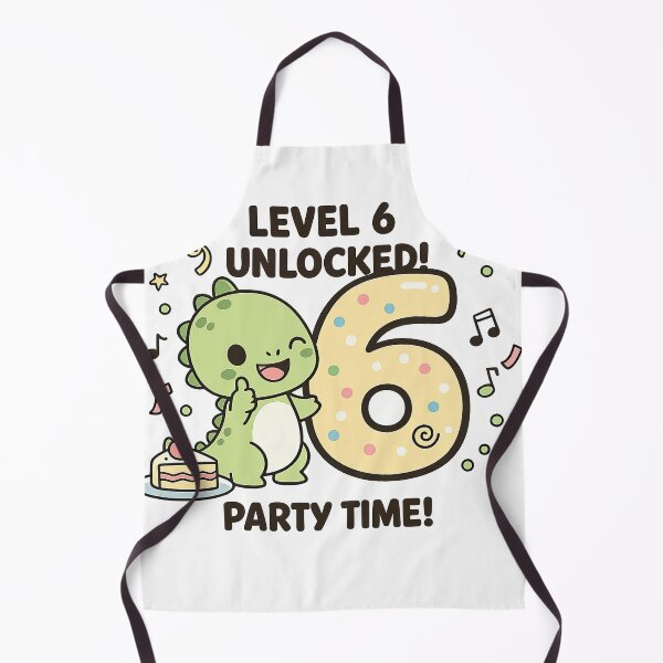 Item preview, Level 6 Unlocked Dinosaur 6th Birthday Party Time Design designed and sold by MeeraArts&Crafts.