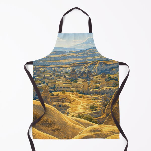 Item preview, Cappadocia Landscape – Fairy Chimneys & Mountain View Illustration designed and sold by darekkocurek.