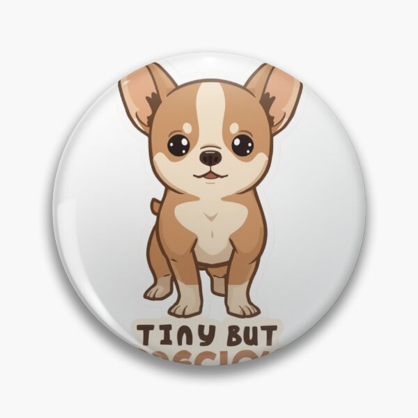 Item preview, Tiny But Ferocious – Cute Chihuahua Cartoon Sticker & T-Shirt designed and sold by The Waggy Doodle.