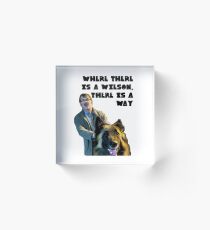 Jim and Wilson love Acrylic Block