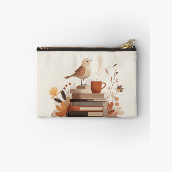 Item preview, Bird on books with a cup of coffee designed and sold by anytka.