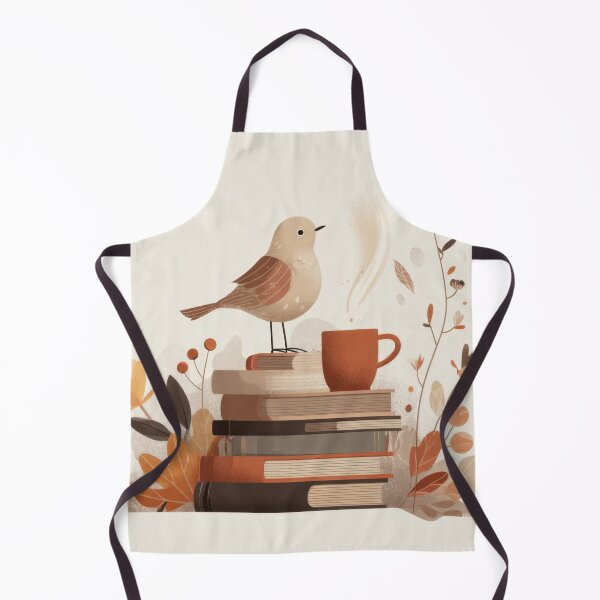 Item preview, Bird on books with a cup of coffee designed and sold by anytka.
