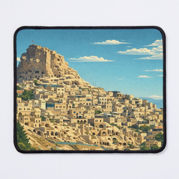Item preview, Cappadocia Cave Town - Rock Formations & Historic Landscape Illustration designed and sold by darekkocurek.