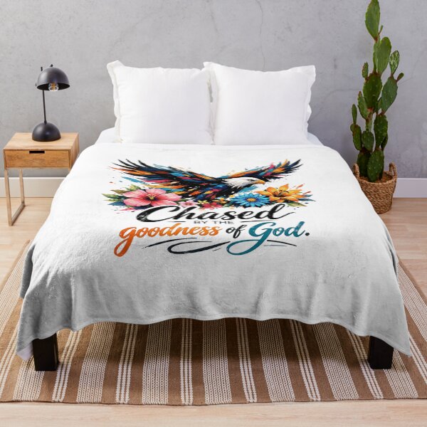 Item preview, Chased BY THE goodness of God. - Majestic Eagle and Floral Graphic designed and sold by Faithloveshop.