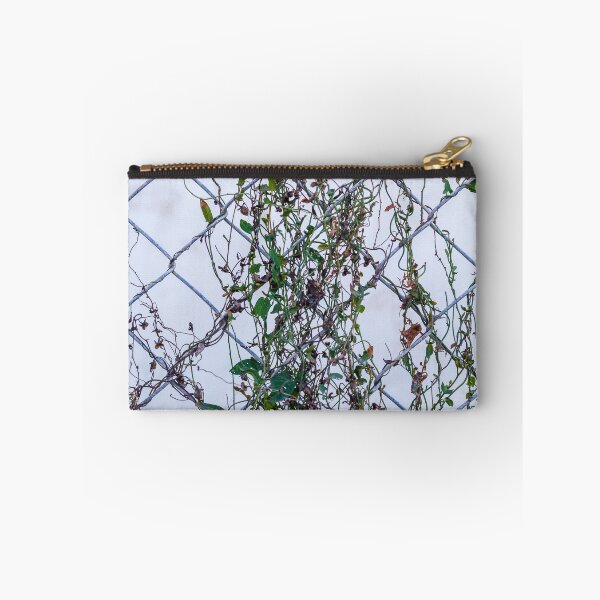 Item preview, Vines Climbing A Chain Link Fence In An Urban Setting With Dried Leaves designed and sold by Nmallia.