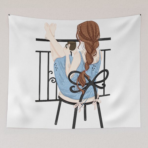 Item preview, Woman Enjoying Coffee Morning  designed and sold by Iqrapixels.