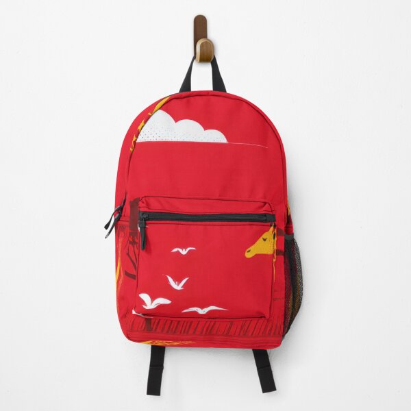 Item preview, Giraffe stands tall under a red sky designed and sold by anytka.