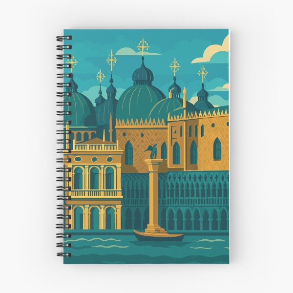 Item preview, Venice Landmarks - Grand Canal & Historic Architecture Illustration designed and sold by darekkocurek.