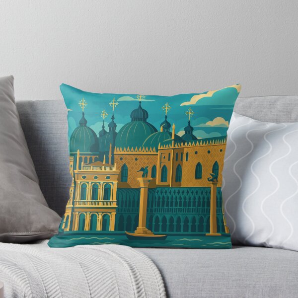 Item preview, Venice Landmarks - Grand Canal & Historic Architecture Illustration designed and sold by darekkocurek.
