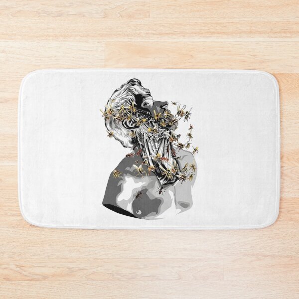 Item preview, Surreal Statue Head with Bees and Ants - Dark Aesthetic Art designed and sold by 1001T-Shirt.