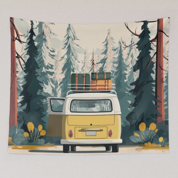Item preview, Van parked near forest with supplies designed and sold by anytka.