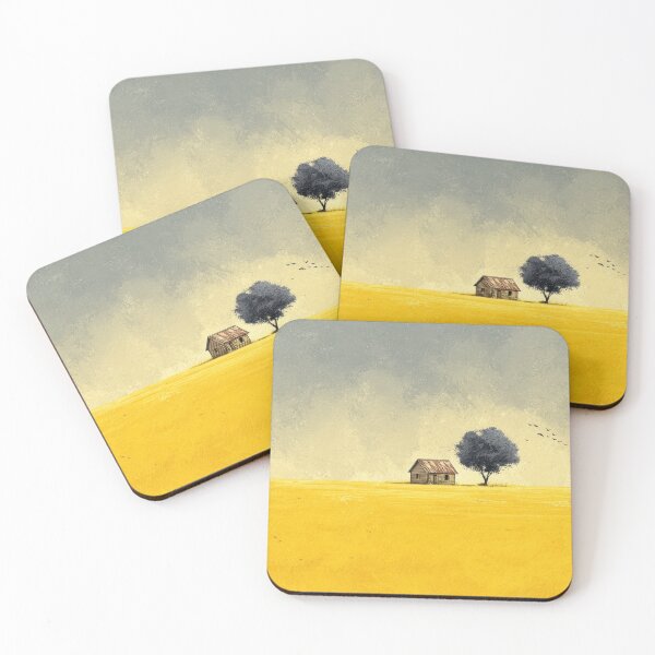Item preview, House and tree in a yellow field designed and sold by anytka.