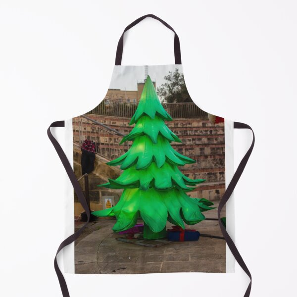 Item preview, Vibrant Green Outdoor Christmas Tree Art Installation With Colorful Presents Nearby designed and sold by Nmallia.