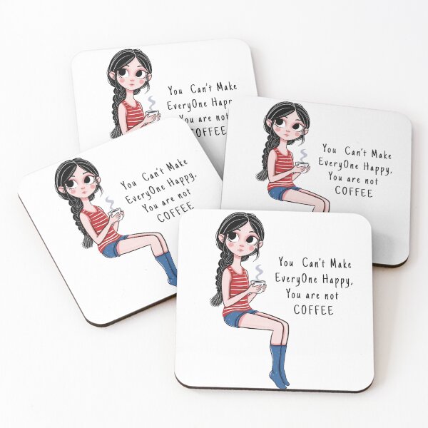 Item preview, Coffee Girl with Humor Caption designed and sold by Iqrapixels.