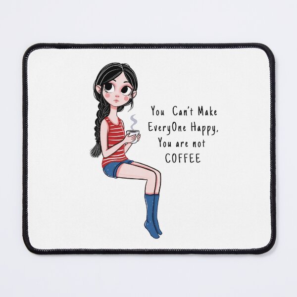 Item preview, Coffee Girl with Humor Caption designed and sold by Iqrapixels.
