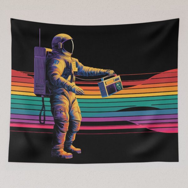 Item preview, Astronaut with boom box in space designed and sold by anytka.