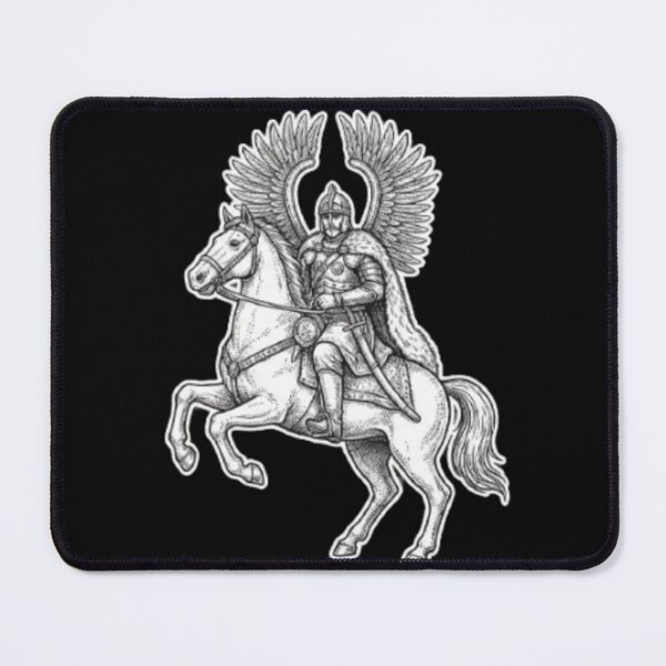 Item preview, White Ink Winged Hussar Illustration designed and sold by optimusprime39.