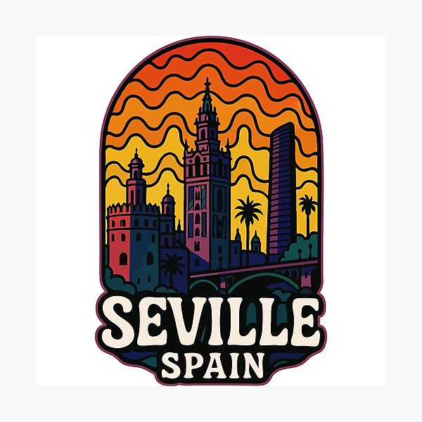 Item preview, Seville Spain Retro Travel designed and sold by TomFrontierArt.