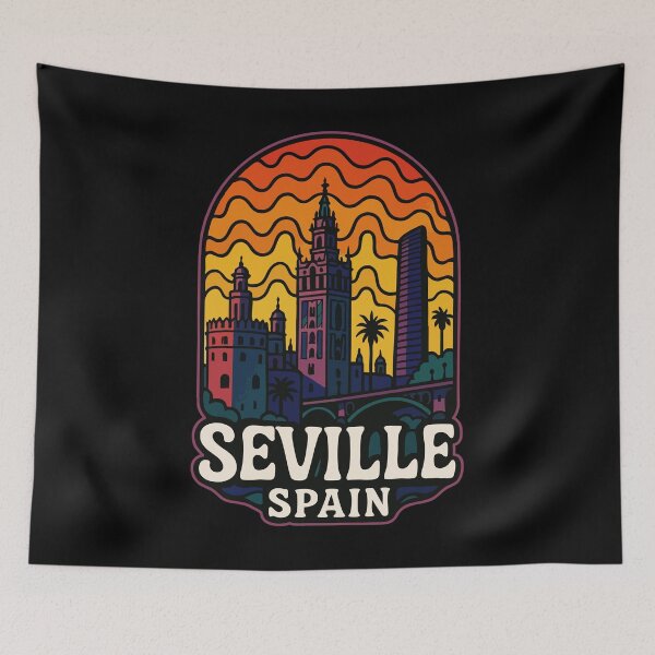 Item preview, Seville Spain Retro Travel designed and sold by TomFrontierArt.
