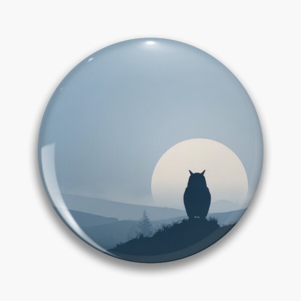 Item preview, Owl sits on hill during moonrise designed and sold by anytka.