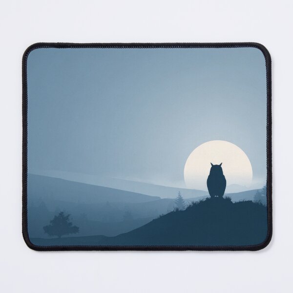 Item preview, Owl sits on hill during moonrise designed and sold by anytka.