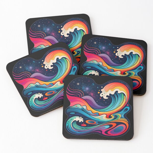 Item preview, Cosmic Ocean Wave – Pop Art Street Art Psychedelic Illustration designed and sold by PLUSHIWORLDtm.