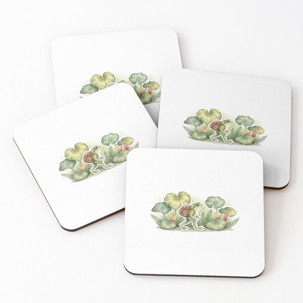 Item preview, frog doing human things: exploring forest trails designed and sold by BorenStore.