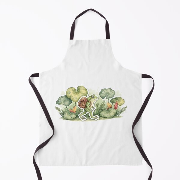 Item preview, frog doing human things: exploring forest trails designed and sold by BorenStore.