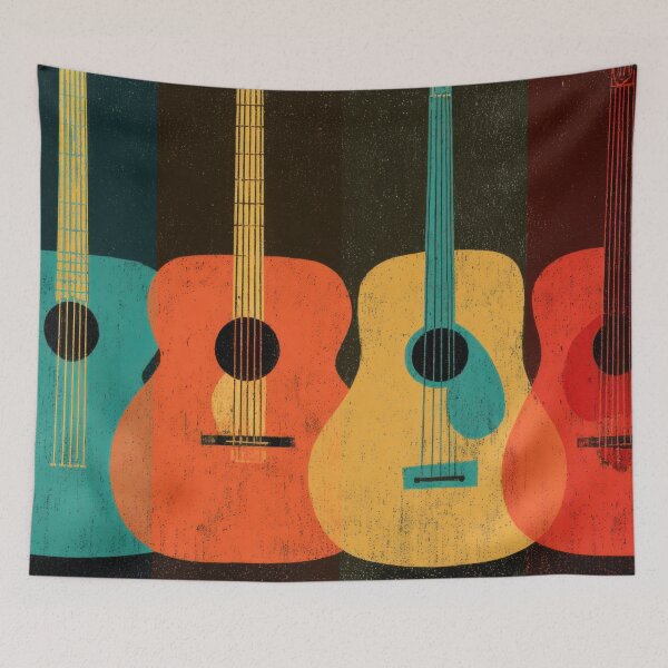Item preview, Colorful guitars lined up for music designed and sold by anytka.