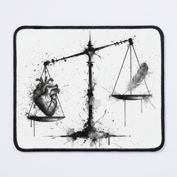 Item preview, The Weight of a Soul: An Ink Splatter Study of Maat’s Balance designed and sold by optimusprime39.