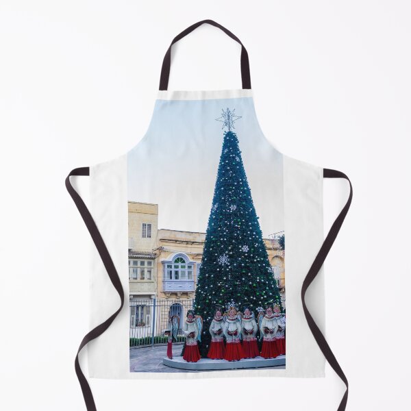 Item preview, Grand Outdoor Christmas Tree Adorned With Ornaments And Snowflakes In Front Of Historic Buildings designed and sold by Nmallia.