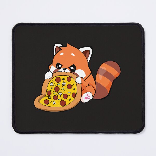 Item preview, fox eating pizza illustration designed and sold by jasneetchopra27.