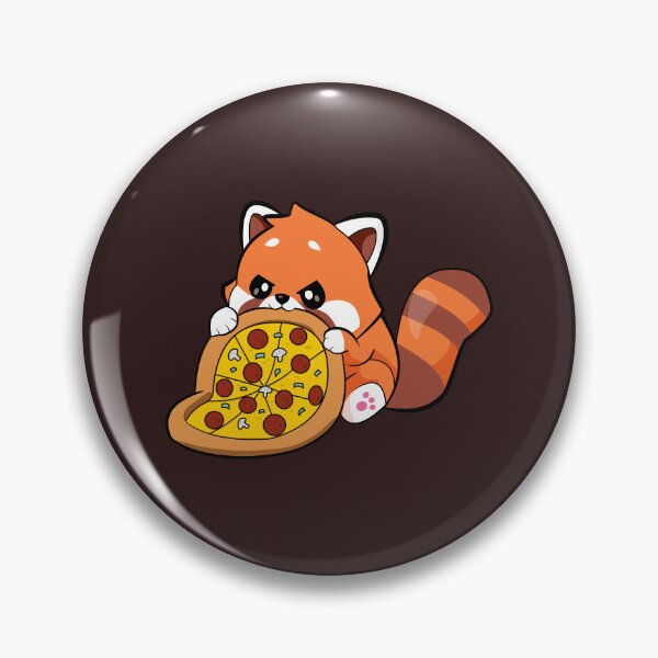 Item preview, fox eating pizza illustration designed and sold by jasneetchopra27.