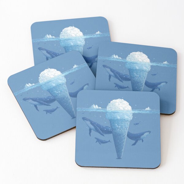 Item preview, Whale ice cream cone in ocean scene designed and sold by anytka.